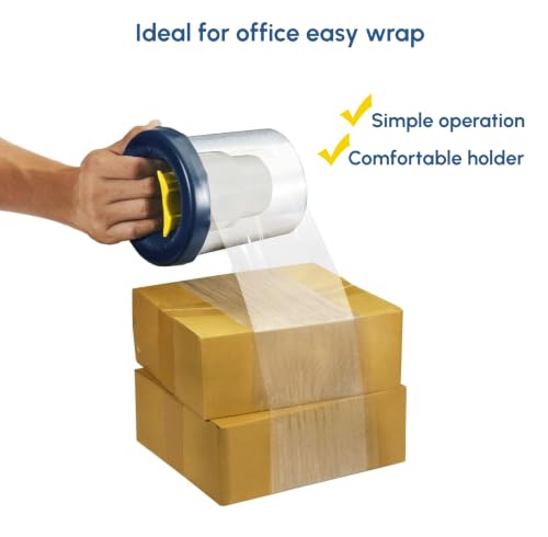 eosPAK SF-773 Hand Saver Stretch Film Dispenser; 3 Inch Core; Adjustable Brake for Tension Control; Ergonomic Design; Protects Hands from Injury; for Packaging, Shipping, Warehouse Use