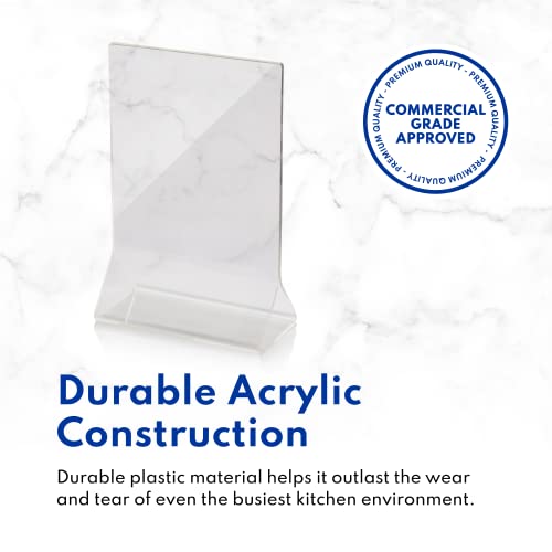 New Star Foodservice 22919 Acrylic Table Menu Card Holder, 3.5 x 5 Inch, Clear Plastic Display Sign Stand for Restaurants, Offices, Hotels, Events, and Retail Counters, Set of 12