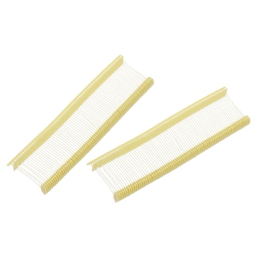 MECCANIXITY 1000 Pcs Standard Tagging Barb Fasteners, 1 Inch Light Yellow Tagging Gun Fasteners Tagging Gun Refill Plastic Garment for Clothing Fine Stitch Price Refills Tag Label - color: Light Yellow, size: 1 Inch