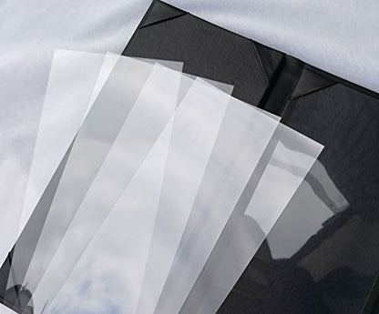 3 pcs of Restaurant Menu Covers Holders 4.75" X 11" Inches, 4panel 6view,Sold by Case,with Clear PVC Sheets for Paper Protection