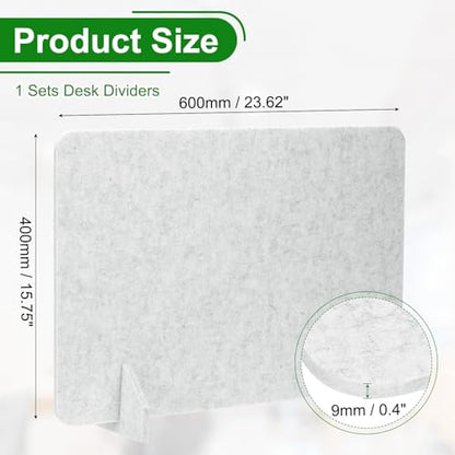 PATIKIL Desk Dividers 24" x 16",with 2Pcs Support Feet, Light Gray Style A - color: Light Gray Style a, size: 24" x 16"