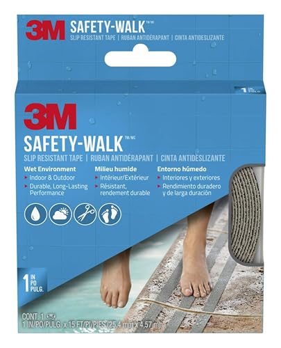 3M Safety-Walk Indoor/Outdoor Tread, Slip-Resitant Tape, 1-Inch by 180-Inch Roll, Gray
