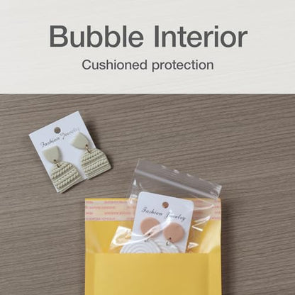 Quality Park Bubble Mailers, 4 x 8 Shipping Envelopes, Self-Seal, Small Kraft Padded Envelopes, Redi-Strip Peel Off Closure, 50 Per Box (QUA85928) - size: 4 x 8