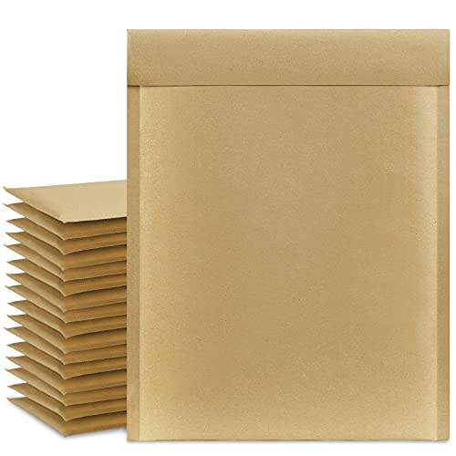 UCGOU Natural Kraft Bubble Mailer 8.5x12" 25 Pack Usable Size 8.5x11" Brown - size: 8.5x12" 25PC