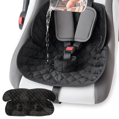 2 Pack Waterproof Piddle Pads Carseat Potty Training Car Seat Protector Waterproof Car Seat Liner Cover to Prevent Pee - color: Black-2 Packs