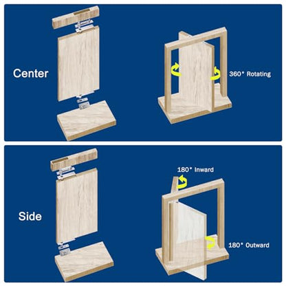 330 LBS Pivot Hinge Set with Magnetic Door Catch for Large & Heavy Wood Doors – HBL’ Hidden Pivot Door Hardware for Bookshelves, Built-in Ball Bearings for Smooth & Quiet Operation. - style: Pivot Hinge 330 Lbs + Magnetic Door Catch