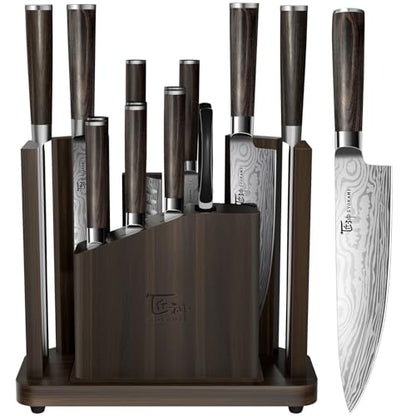 SYOKAMI 15-Piece Kitchen Knife Set with Magnetic Block, New for 2026 - size: 15 Piece with Magnetic Block