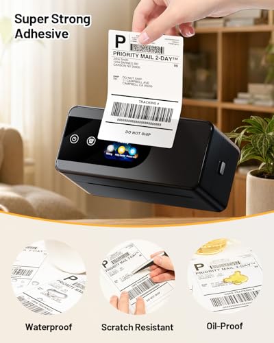 Phomemo 4x6 Thermal Label, Shipping Labels Pack of 250 4x6 Roll Labels, Compatible with Phomemo, Zebra, Rollo, Jadens and Other Thermal Printers - color: White-250