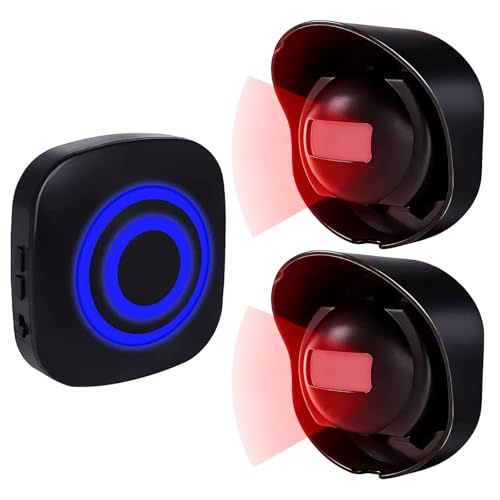 Motion Detector Sensor Alarm, SiegenPro Driveway Alarm Wireless, Home Security Business Motion Sensor Alarm Indoor Outdoor Weatherproof (1 Sensor + 2 Receivers) - color: 2 Receivers and 1 Sensor, style: YF-0258