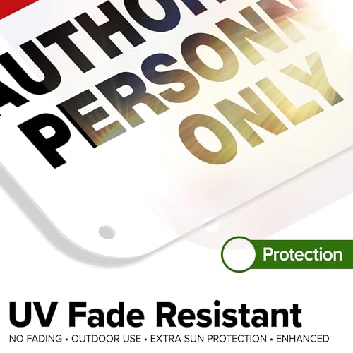 Restricted Area Authorized Personnel Only Sign, 12x18 Inches, 55 mil thick - size: 12x18 Polyethylene