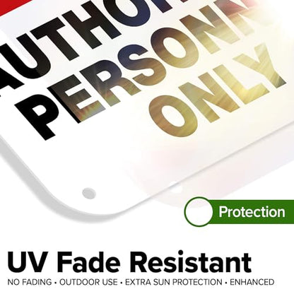 Restricted Area Authorized Personnel Only Sign, 12x18 Inches, 55 mil thick - size: 12x18 Polyethylene