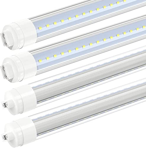 JESLED 360 Degree T8 T10 T12 5ft 36w LED Tubes, R17D/HO Base, 4-Pack - size: 5 feet
