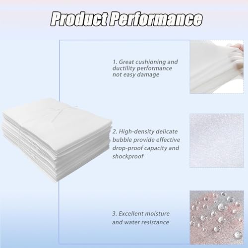 XHmax 50PCS 6x8Inch Cushioning Foam Pouche for Moving and Storing - size: 50PCS-6X8IN(1T)