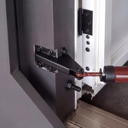 1 Pcs Aluminum Jamb Bracket Door Closer, Black - color: Black