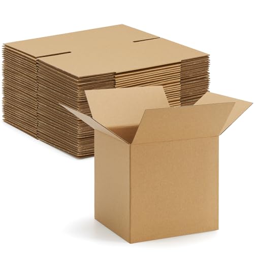 Eupako 6x6x6-Small-Shipping-Boxes-30-Pack-Brown-Corrugated-Box-Mailers, Cardboard Boxes for Packaging Small Business, Mailing - color: Brown, size: 6x6x6 Inches (30 Pack)