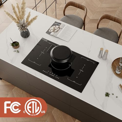 Empava 36 Inch Electric Induction Cooktop Built-In - size: 36 Inch