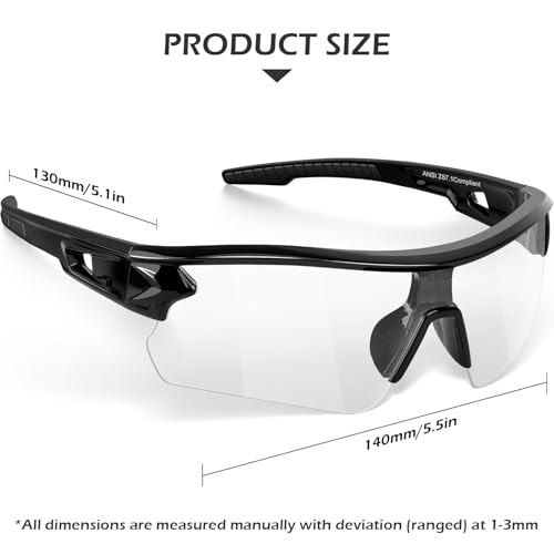 OXG Work Safety Glasses for Men Women, ANSI Z87.1 UV Protection - color: 24p-clear