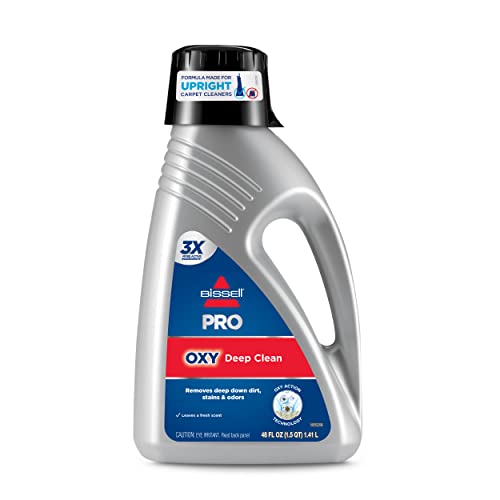 Bissell PRO OXY Carpet Deep Clean Solution, for use in leading upright carpet cleaners, 48oz, Removes deep down dirt, stains & odors - size: 48 Fl Oz (Pack of 1), style: Pro Oxy