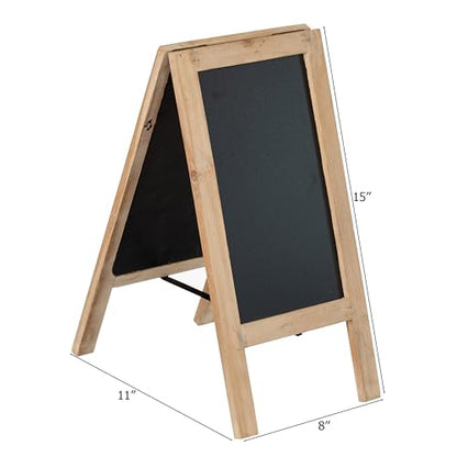 Vintiquewise 15-inch Wooden A-Frame Chalkboard Sign Double-Sided Menu Board Easel for Restaurant Cafe Bar Coffee Shop Bakery Wedding Party Home Business Kitchen Countertop & Tabletop Display, Medium - size: Medium
