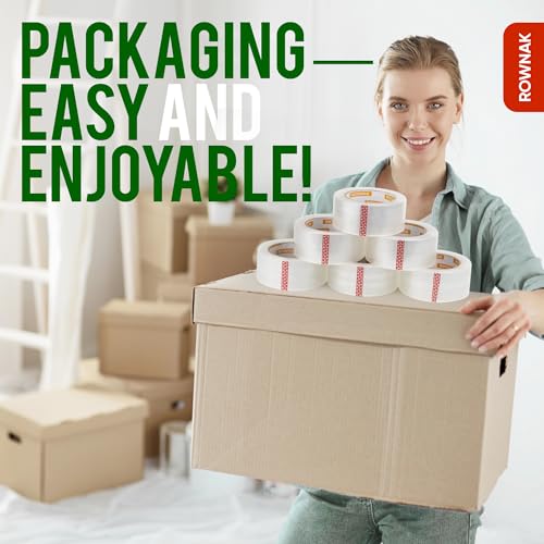 Clear Packing Tape 24 Rolls - Heavy Duty Packaging Tape 2.0mil Thick, 2.0 in. Wide x 60 Yards - Strong Adhesive, Silent, Reliable Package Tape for Home Office Shipping Moving Sealing - size: 24rolls/ 2.0mil/ 60yard