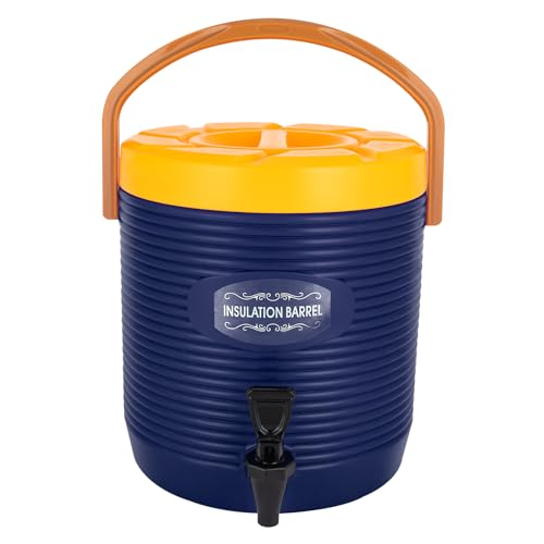 Stainless Steel Beverage Dispenser Insulated Container with Faucet Cooler with Drink Dispensers Cold and Hot Drink Dispenser for Milk Tea, Juice, Coffee 2.91 Gal Capacity (Blue) - color: Blue, size: 13L