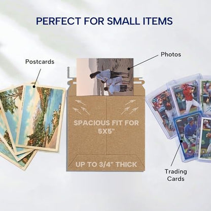 Tape Logic 6 x 6' Stayflats Brand Rigid Flat Mailers, Kraft (Pack of 200) Photo Document Mailers, Peel & Seal Closure, Tear Strip Easy Opening. - size: 6" x 6"