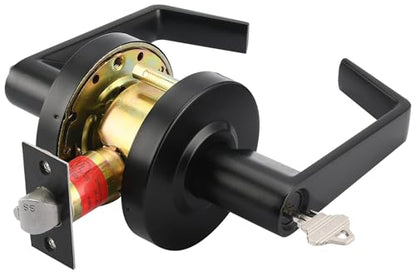 Boomerang Heavy-Duty Storeroom Function Commercial Lever Door Lock - color: Matte Black (US19), style: Storeroom