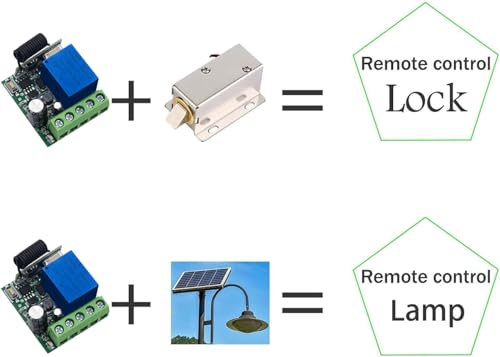 QIACHIP DC 5V 9V 12V 24V 48V Wireless Remote Switch 433Mhz 1-Channel Relay Receiver with 1 Transmitter for Door Access Controls - style: 1 receiver + 1 transmitter