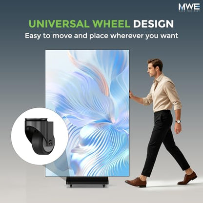 MWE P1.86 Tri-Fold LED Poster Screen with Flight Case, 90" Dual-Sided LED Digital Signage Display with Publishing System, Foldable Advertising Display Kiosk Video Wall for Events, WiFi/USB/HDMI - size: 90"-Tri-fold