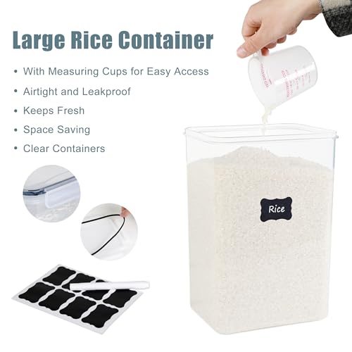FOOYOO 2 PC Flour Sugar Storage Containers (8.5L | 287 Oz) Extra Large Food Storage Containers with Lids - Airtight Leakproof BPA FREE Flour Container for Rice, Cereal, Sugar - color: 8.5 L - 2 Pack