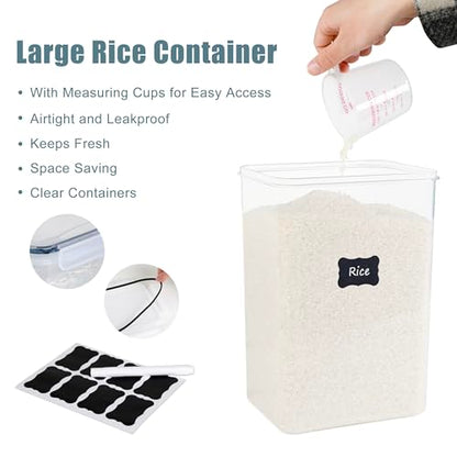 FOOYOO 2 PC Flour Sugar Storage Containers (8.5L | 287 Oz) Extra Large Food Storage Containers with Lids - Airtight Leakproof BPA FREE Flour Container for Rice, Cereal, Sugar - color: 8.5 L - 2 Pack