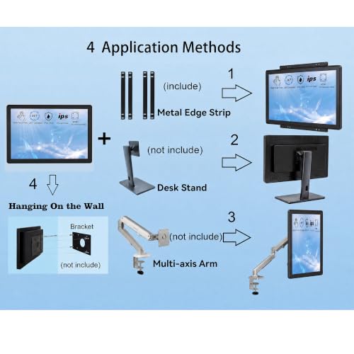 17 Inch Open Frame Capacitive Touchscreen Monitor - 1280x1024 Resolution 5:4 SXGA 300 Nits LCD LED Display - for VESA Panel Mount Kiosk Automation POS Vending HMI and Industrial Signage - size: 17