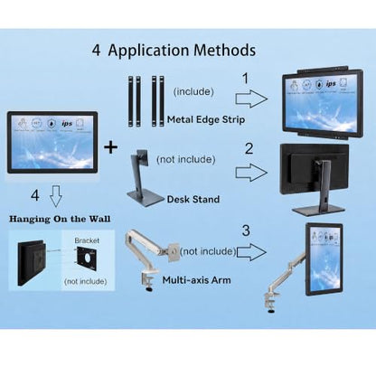 17 Inch Open Frame Capacitive Touchscreen Monitor - 1280x1024 Resolution 5:4 SXGA 300 Nits LCD LED Display - for VESA Panel Mount Kiosk Automation POS Vending HMI and Industrial Signage - size: 17
