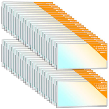 48 Pack 2x4 LED Flat Panel Lights with 5CCT Selectable, 9576LM, ETL - size: 2x4FT 48PACK
