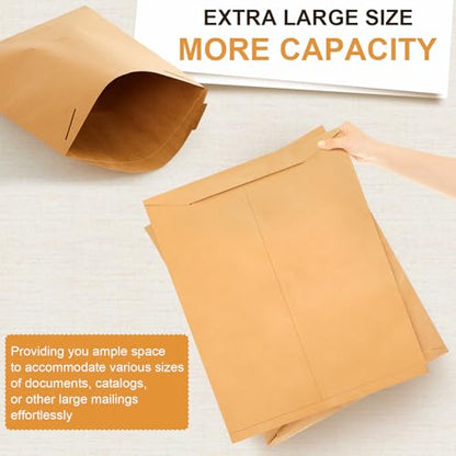 20 Pack 14x18 in Tab Lock Rigid Mailers Extra Large, Brown - color: Brown, size: 14 x 18 Inches