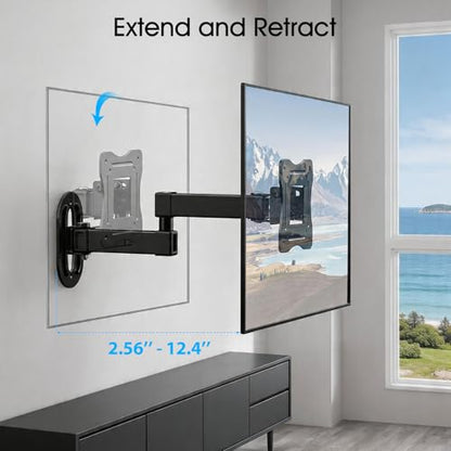 Full Motion TV Wall Mount for 12-29 Inch Monitor Bracket RV Camper