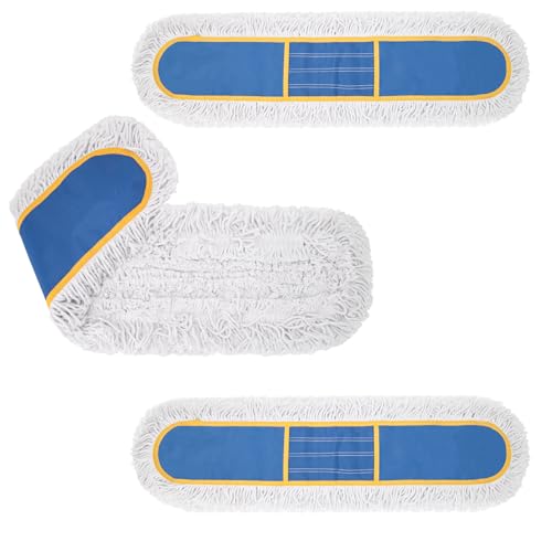 KeFanta 24" Commercial Dust Mop Replacement Heads,3 Pack Reusable Pads - color: G