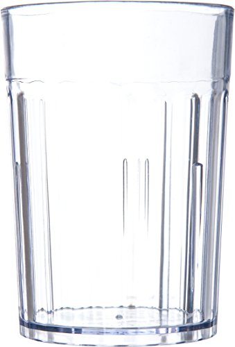 Carlisle FoodService Products Bistro Tumbler Plastic Tumbler for Restaurants, Catering, Kitchens, Plastic, 8.4 Ounces, Clear, (Pack of 72) - style: 8 oz (Case of 72)