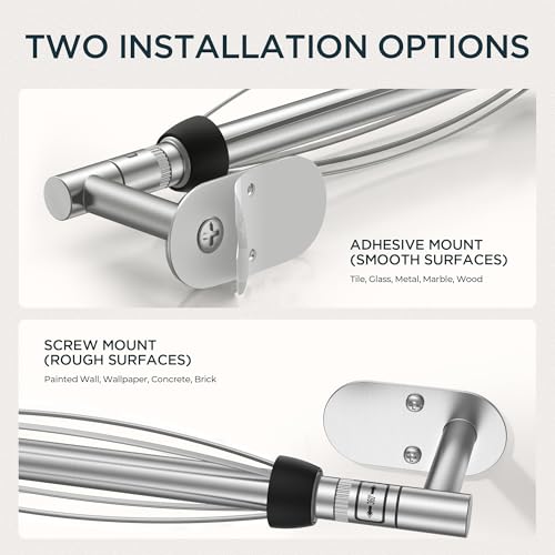 FORIOUS Paper Towel Holder Under Cabinet, One Hand Tear,Silver - color: Stainless Steel