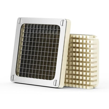Sunvivi 1/4inch Replacement Chopper Blade,Silver Commercial Vegetable Chopper Dicer with Stainless Steel Blade and Pusher Block, Blade for Fruit Cutting Machine Tomato onion French Fries Cutter - size: 1/4inch Blade