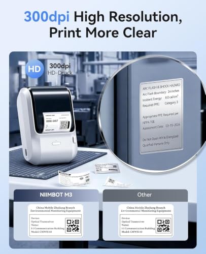 NIIMBOT M2/M3 Thermal Transfer Labels 1.97" x 1.18" (50x30mm) Silver Brush - size: 50*30MM Silver Brush