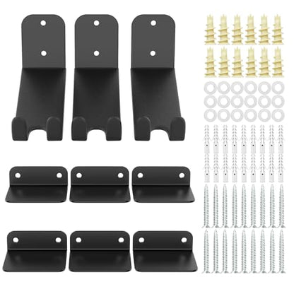 TORACK Wall-mounted Bike Pedal Hanger, Horizontal Bike Rack for Garage Wall - style: 3 Pack