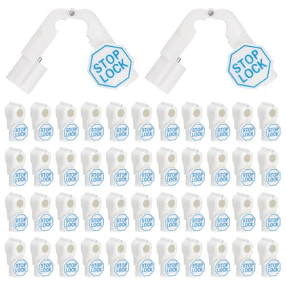 uxcell Pegboard Hook Stop Locks, 8mm White Display Hook Locks 50Pcs - color: White, size: 8mm