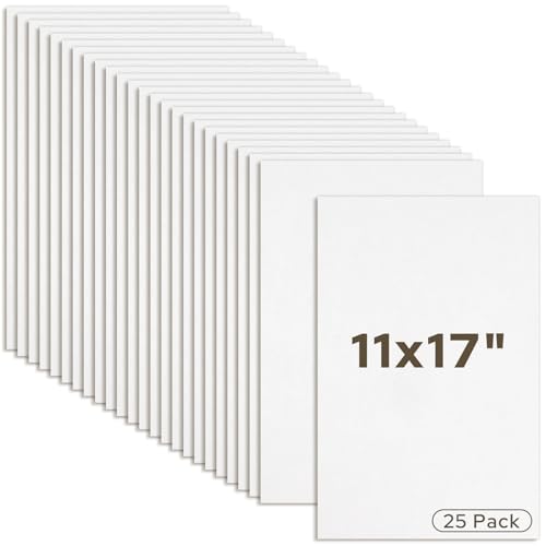 Mat Board Center 25 Pack 11x17 Corrugated Cardboard Sheets 1/8" Flat Pads - color: White, size: 11x17