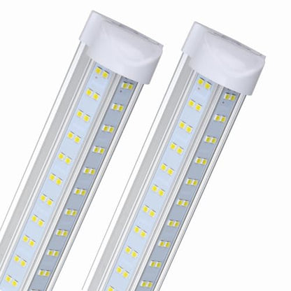 T8 LED Light Tube, 4FT 60W, 6500Lm, 6500K Cool White Clear Cover, 4FT Tube Light,Linkable Integrated Fixture,T8 LED Shop Light for Garage,Warehouse,25PCS - size: 4FT 25PCS Clear Cover