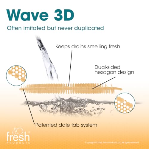 Fresh Products Wave 3D Urinal Screen Deodorizer, Summer Sunshine, 10 packs