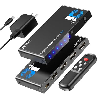 HDMI Switch 3 in 1 Out 4K 60Hz – JCHICI with Remote - size: 1x3 HDMI Switch 4k