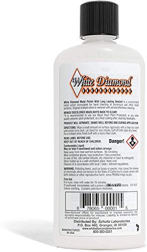 Schultz Laboratories Metal Polish - Perfect for Stainless Steel, Brass, Aluminum, Chrome, Gold, Silver - Multi-Purpose Cleaner, Sealant, Rust Remover/Preventer for Cars, Jewelry, Boats & More - 6 Pack - size: 12 Fl Oz (Pack of 6)