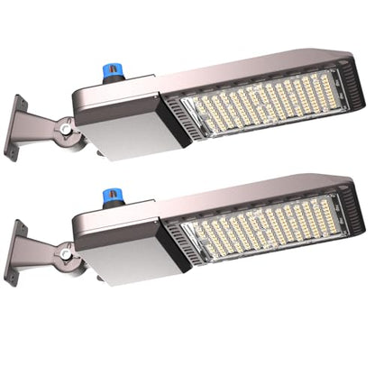 Lightdot Parking Lot Lights 240W, 2Pack ARM Mount LED Pole Lights Outdoor