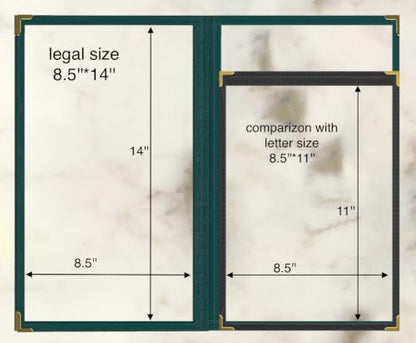 10Pcs Green PVC Clear Menu Cover 8.5x14, 3 Page 6 View - color: green, size: 3 Pages - 8.5" x 14"